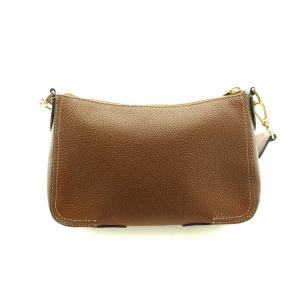 FURLA アテナ ショルダー バッグ ミニ レザー ロゴ ゴールド金具 茶 ブラウン GY18