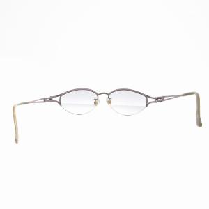 YVES SAINT LAURENT サングラス アイウェア メガネ テンプルロゴ ハーフリム スモークレンズ メタルピンク 31-0003