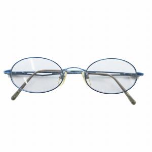 イタリア製 眼鏡 サングラス メタルフレーム カラーレンズ オーバル 4920-135 青 ブルー
