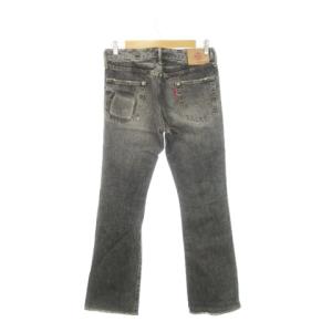 HYSTERIC GLAMOUR デニムパンツ ジーンズ ブーツカット フレア スタッズ ダメージ加工 ウォッシュ加工 30 グレー