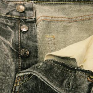 HYSTERIC GLAMOUR デニムパンツ ジーンズ ブーツカット フレア スタッズ ダメージ加工 ウォッシュ加工 30 グレー