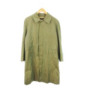 ヴィンテージ ステンカラー コート ノバチェック ライナー付き グリーン