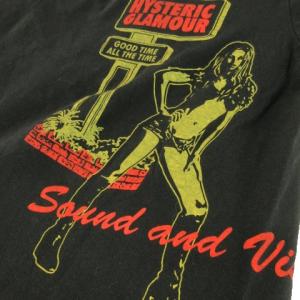 HYSTERIC GLAMOUR DIZZY & MILKY ALWAYS GOOD TIME Tシャツ 半袖 グラフィック プリント コットン M 黒 ブラック