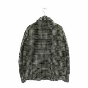 HERNO シャツジャケット グレンチェック 50 ブラック ホワイト