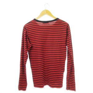 HYSTERIC GLAMOUR Tシャツ カットソー ロンT ラウンドネック 丸首 長袖 プリント RAMONES ボーダー M 赤 レッド