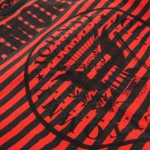 HYSTERIC GLAMOUR Tシャツ カットソー ロンT ラウンドネック 丸首 長袖 プリント RAMONES ボーダー M 赤 レッド