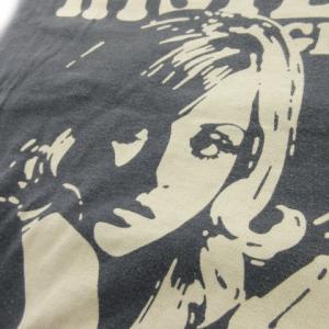 HYSTERIC GLAMOUR DETROIT ROCK Tシャツ カットソー ラウンドネック 丸首 半袖 コットン プリント ロゴ ガール M グレー 0203CT14