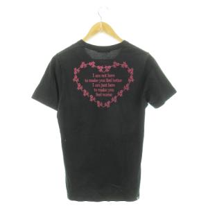 HYSTERIC GLAMOUR COURTNEYLOVE Tシャツ クルーネック 半袖 プリント コットン M 黒 ブラック