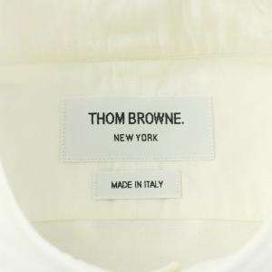 THOM BROWNE ボタンダウンシャツ ストライプ 2 ホワイト
