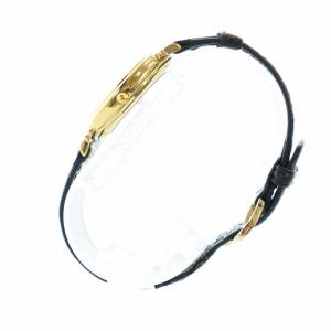 CELINE ジャンク品 腕時計 ウォッチ クォーツ スモセコ シェル文字盤 ローマン レザーベルト ゴールド色 黒 ブラック GY18