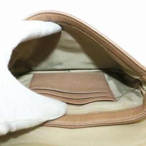 TORY BURCH ショルダーバッグ レザー マグネット ロゴ ゴールド金具 茶色 ブラウン /XZ GY18