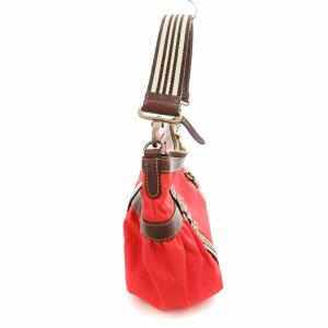 BURBERRY BLUE LABEL ワンショルダーバッグ ハンドバッグ ナイロン 牛革 ロゴ コーラルカラー /UO GY18