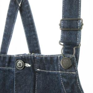 HOUSTON Vintage & Work Clothes デニムデッキパンツ オーバーオール サロペット コットン L 紺 ネイビー 10037