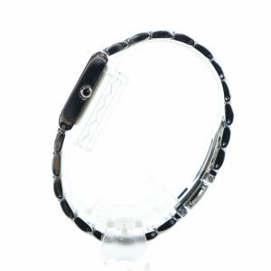 IZAX VALENTINO 腕時計 ウォッチ クォーツ ラインストーン ロゴ 黒文字盤 スクエア シルバー色 IVL-7000-8