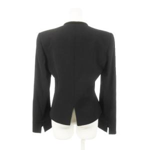 GIORGIO ARMANI スーツ セットアップ 上下 ジャケット パンツ マオカラー チャイナボタン ウール 42 L 黒 ブラック