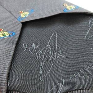 Vivienne Westwood ACCESSORIES ネクタイ ドット オーブ柄 グレー