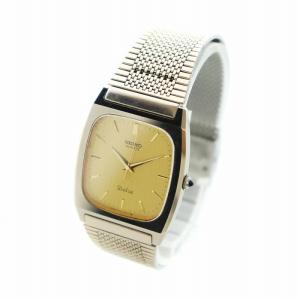 SEIKO ジャンク品 DOLCE QUARTZ ドルチェ 腕時計 ウォッチ クォーツ スクエア ゴールドカラー 金色 7731-5100