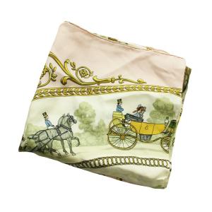 HERMES カレ90 LA PROMENADE DE LONGCHAMPS 大判スカーフ ストール ロンシャンへの散歩 馬車 絹 シルク
