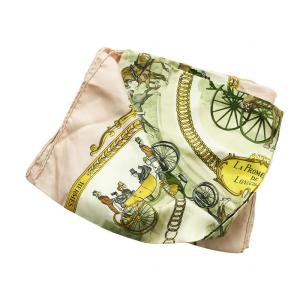 HERMES カレ90 LA PROMENADE DE LONGCHAMPS 大判スカーフ ストール ロンシャンへの散歩 馬車 絹 シルク