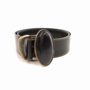 ベルト レザー 真鍮 黒 GY18