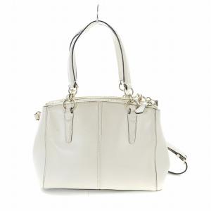 COACH ミニクリスティー ハンドバッグ ショルダー 2WAY PVC レザー ロゴ 白 ホワイト F36704 GY18