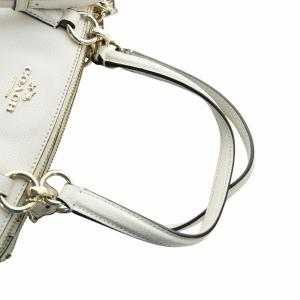 COACH ミニクリスティー ハンドバッグ ショルダー 2WAY PVC レザー ロゴ 白 ホワイト F36704 GY18
