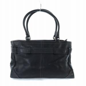 COACH トートバッグ ハンド レザー ロゴ シルバー金具 黒 ブラック F11200 GY18