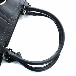 COACH トートバッグ ハンド レザー ロゴ シルバー金具 黒 ブラック F11200 GY18