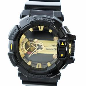 ジャンク品 G'MIX ジーミックス GBA-400 腕時計 クォーツ デジタル 黒文字盤 黒 金色 ブラック