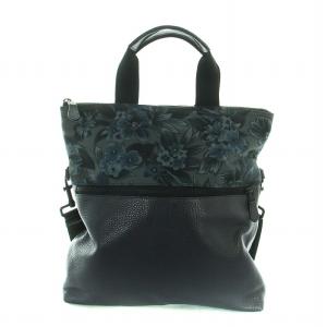 COACH トートバッグ ショルダー 2WAY 花柄 ロゴ PVC レザー ボタニカル柄 紺 ネイビー F59304 GY18