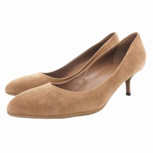 GUCCI パンプス ヒール アーモンドトゥ スエード 36 茶 ブラウン /GV GY18