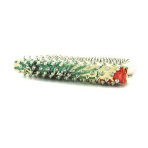 Christian Louboutin 長財布 ボタニカル柄 スタッズ マルチカラー