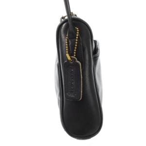 COACH ヴィンテージ オールドコーチ ショルダーバッグ オールドレザー チャーム付き 黒 ブラック 0327-035