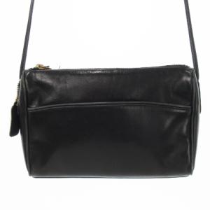 COACH ヴィンテージ オールドコーチ ショルダーバッグ オールドレザー チャーム付き 黒 ブラック 0327-035