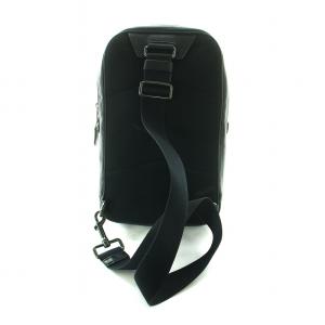 COACH グラハム パック シグネチャー キャンバス ボディバッグ ワンショルダー PVC レザー ロゴ 黒 ブラック グレー C2932