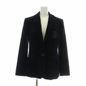 テーラードジャケット コーデュロイ シングル 1B 総裏地 センターベント ロゴ 4 M 紺 ネイビー