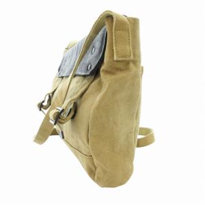 HYSTERIC GLAMOUR ショルダーバッグ 斜め掛け クロスボディ ロゴ キャンバス レザー 茶 ブラウン 黒 ブラック