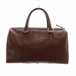 Cartier ボストンバッグ ハンド レザー マストライン ロゴ ボルドー