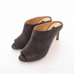 サンダル サボ スエード レザー 革 ピンヒール グレー /UO GY