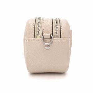 TORY BURCH ペリーボンベ ミニ ショルダー バッグ ポシェット レザー ロゴ ダブルファスナー ピンクベージュ GY18