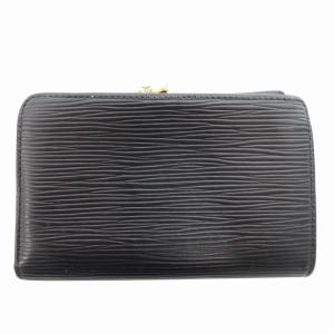 LOUIS VUITTON エピ ポルトフォイユ ヴィエノワ 二つ折り 財布 がま口 レザー ノワール 黒 ブラック M63642