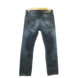 DIESEL WASH0880F MENNIT デニムパンツ ジーンズ ストレート ウォッシュ加工 ダメージ加工 W29 L30 ダークブルー