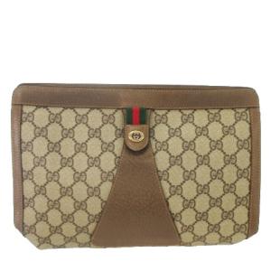 Accessory Collection オールドグッチ セカンドバッグ クラッチバッグ PVC レザー ロゴ シェリーライン