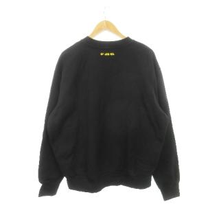 DIESEL スウェット トレーナー 長袖 Dream プリントデザイン 大きいサイズ XXL 黒 ブラック 黄 イエロー