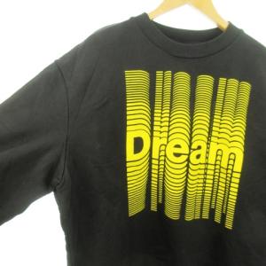 DIESEL スウェット トレーナー 長袖 Dream プリントデザイン 大きいサイズ XXL 黒 ブラック 黄 イエロー