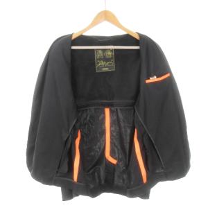DIESEL テーラードジャケット パッカブル ポケッタブル ストレッチ ナイロン 軽量 XL 黒 ブラック /AH6
