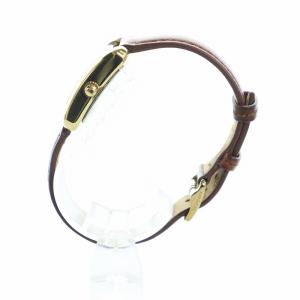 COACH 腕時計 ウォッチ クォーツ スクエア ロゴ レザーベルト 白文字盤 ゴールド色 茶 ブラウン CA.98.7.34.1050