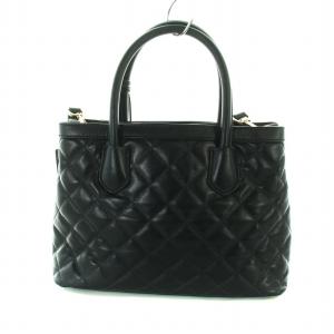 MICHAEL KORS ハンドバッグ ショルダー 2WAY キルティング レザー ロゴ 黒 ブラック GY18