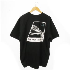 半袖Tシャツ バックプリント ロゴ マウンテン アウトドア 大きいサイズ XXL 黒 ブラック