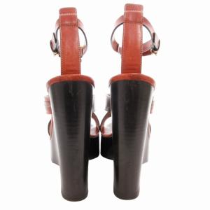 Chloe サンダル ウェッジソール ハイヒール ストラップ 37 茶 ブラウン